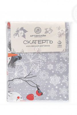 Скатерть рогожка Снеговики Арт Дизайн Акция - 5