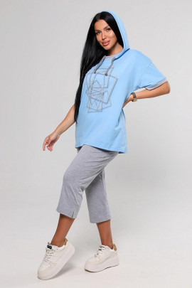 Костюм Муара голубой ИвК - 6 Костюм Муара голубой ИвК - 6
